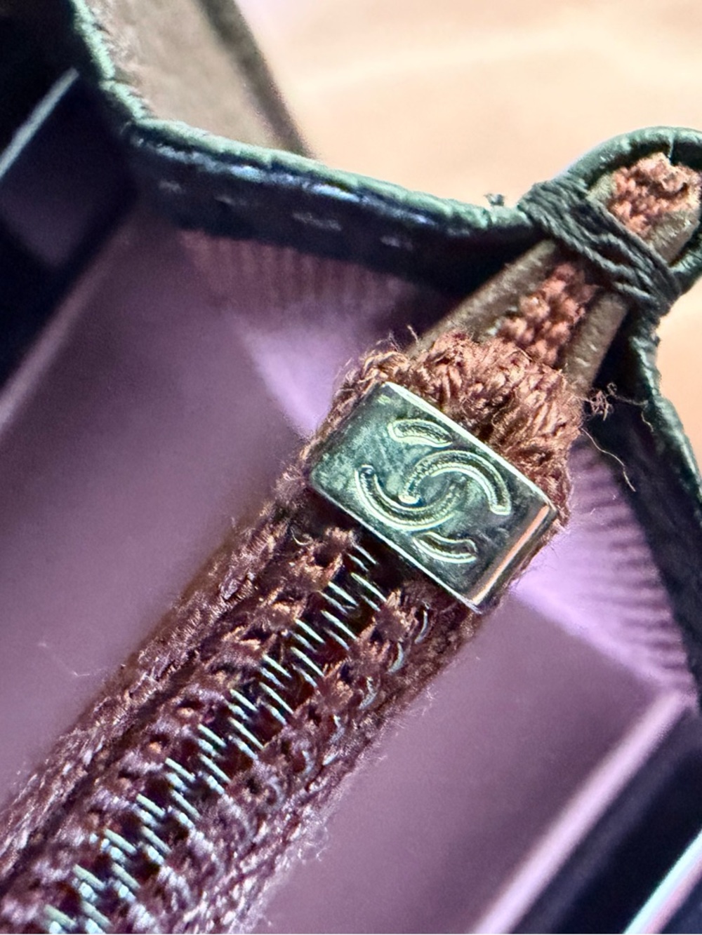 NWT CHANEL Black Quilted Caviar Leather Long Wallet with Silver CC - Picture 10 of 15